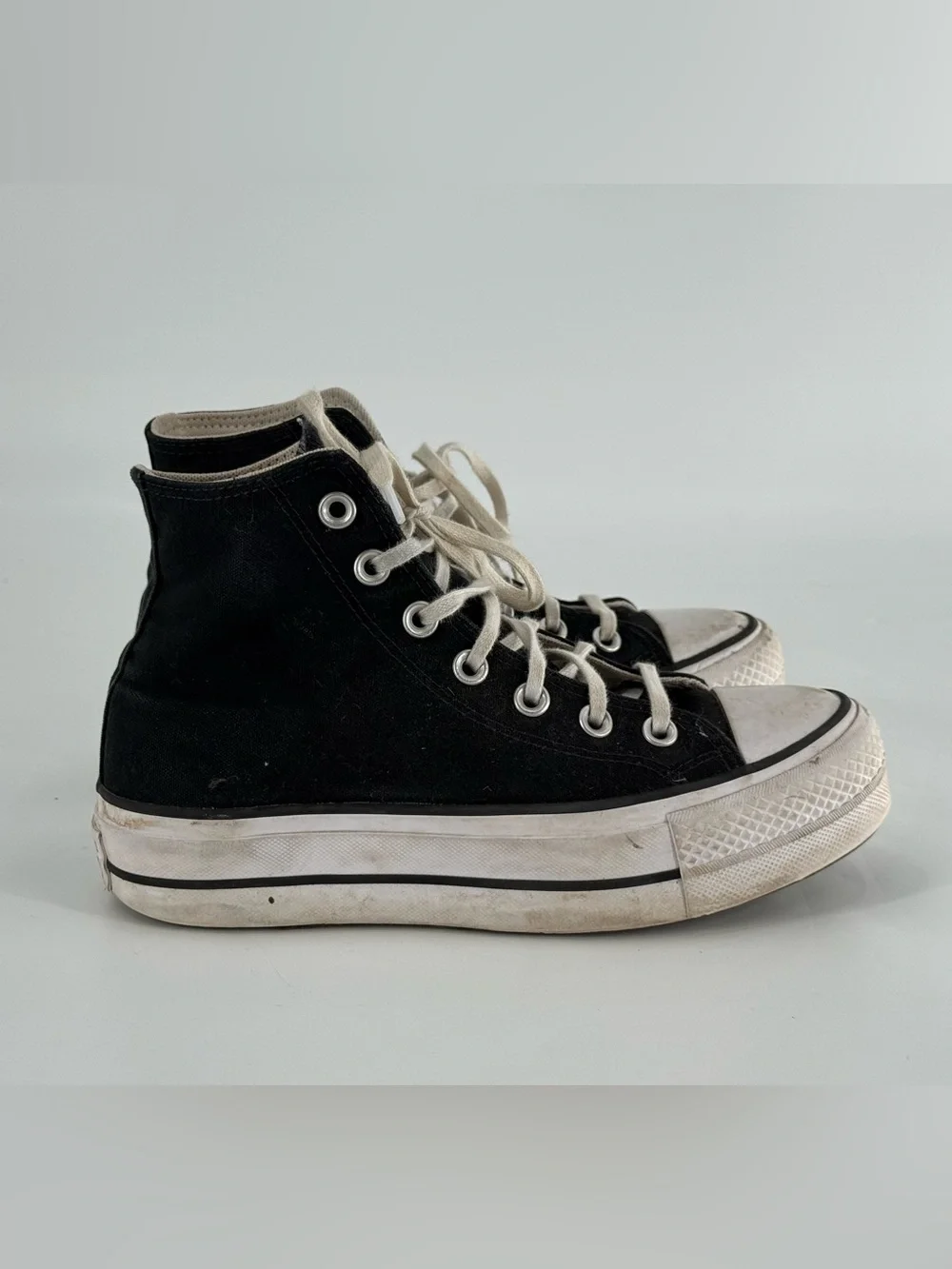 Platform Black Chucks Converse All Star Chuck‎ Taylor Hi Tops 6.5